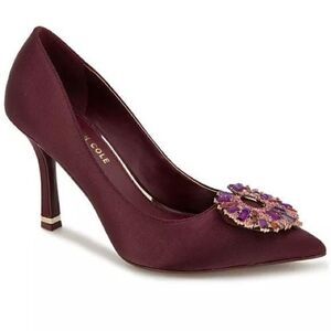New Kenneth Cole New York Women's Romi Starburst Pump high heels wine shoes
